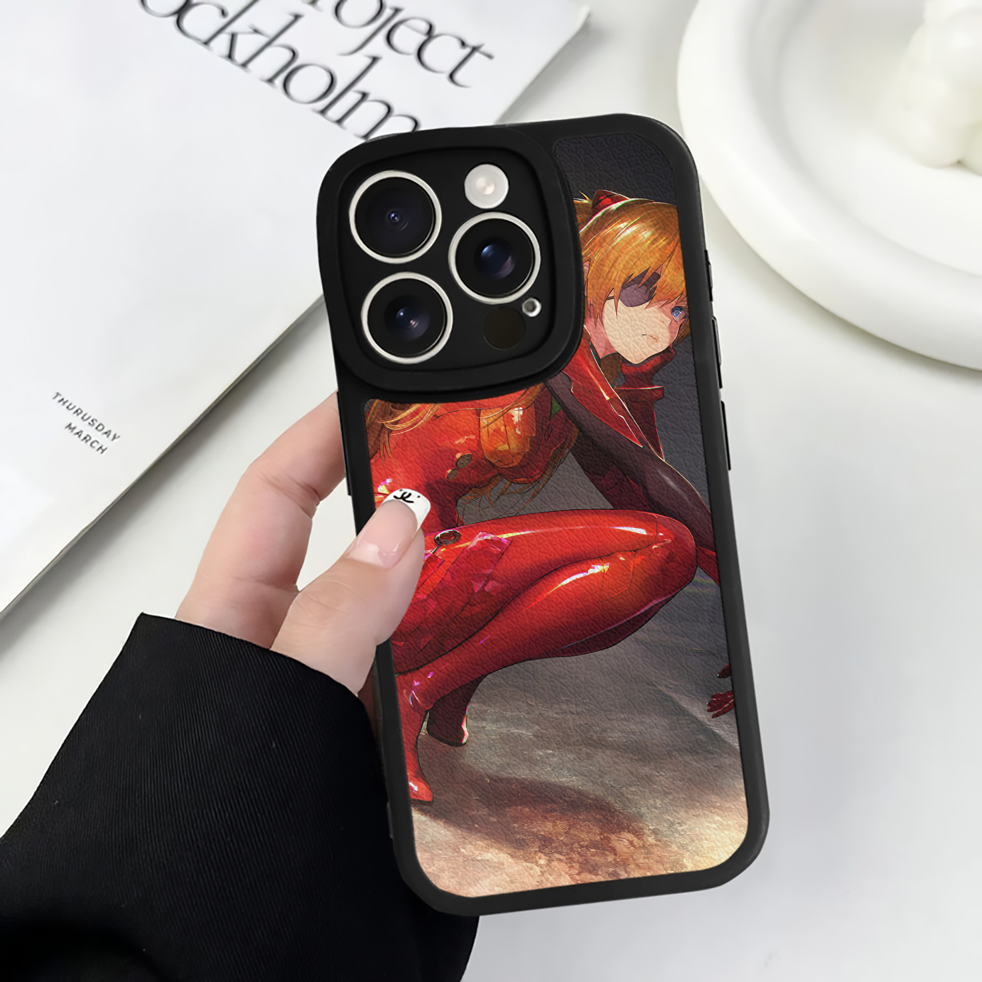 （画像用） EVA 新世紀エヴァンゲリオン 【iPhone 16シリーズ対応】シリコンスマホケース（レザー調） 材質：シリコン